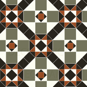 Westminster (B) with Rochester victorian floor tile design