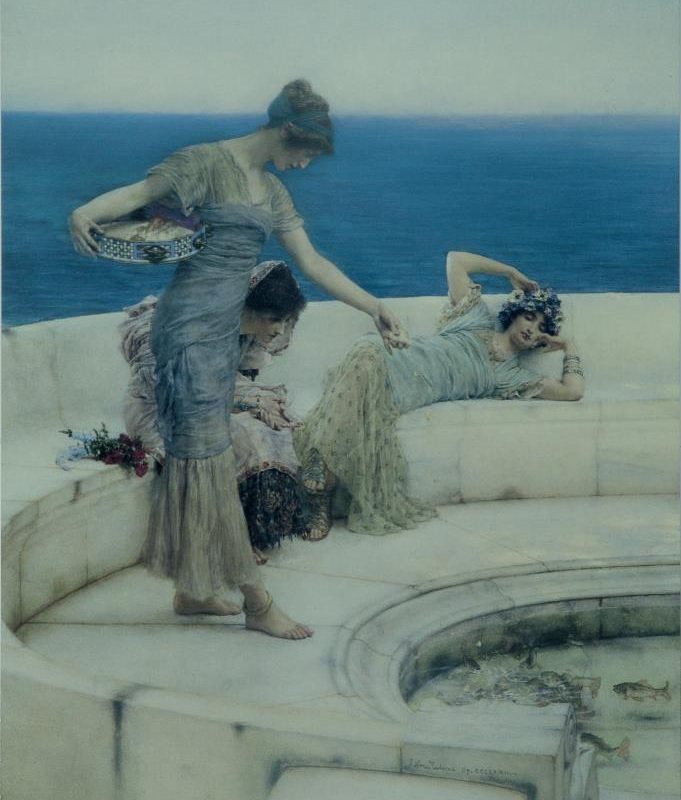 6360 Alma-Tadema: Silver Favourites 560x380mm | 22x14 3/4" decorative tile Original Style