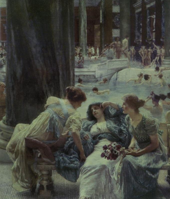 6359 Alma-Tadema: The Baths Of Caracalla 560x380mm | 22x14 3/4" decorative tile Original Style