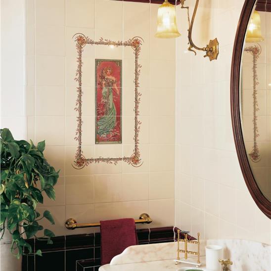 6047B Alphonse Mucha Spring 152x152mm | 6x6" decorative tile Original Style