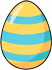 Striped Easter egg decoration