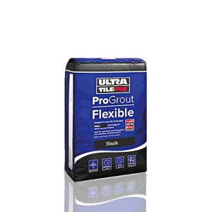Black ProGrout 3kg UltraTileFix flexible grout for walls and floors