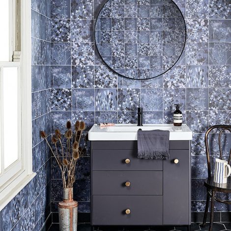 Clarissa Hulse Wild Botanicals Porcelain Blue Tile Ca_Pietra