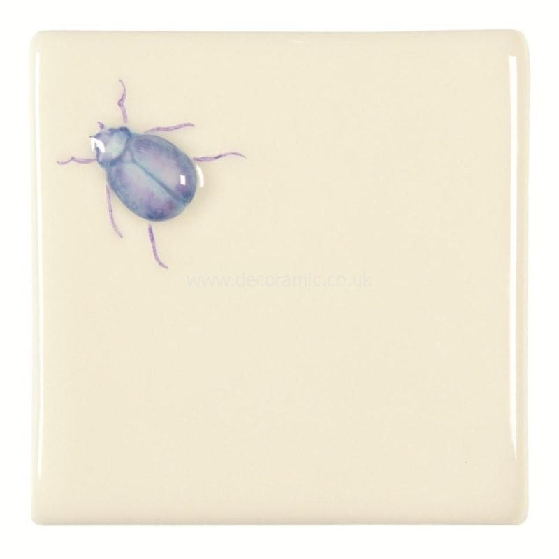 Winchester Stag Beetle Decorated Tile 105x105mm W.HP1320 Winchester Tiles