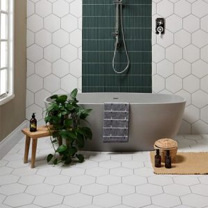 Delicate Porcelain Hexagon Satin Porcelain Tile 25x21.8 Ca’ Pietra