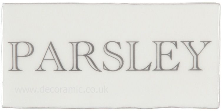 Winchester Parsley in Grey on Papyrus Decorated Tile 130x63 mm W.2570 Winchester Tiles