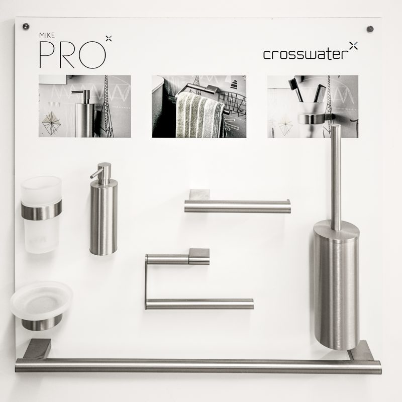 Crosswater Mike Pro Accessory Set Brushed Stainless Steel Crosswater Bathrooms