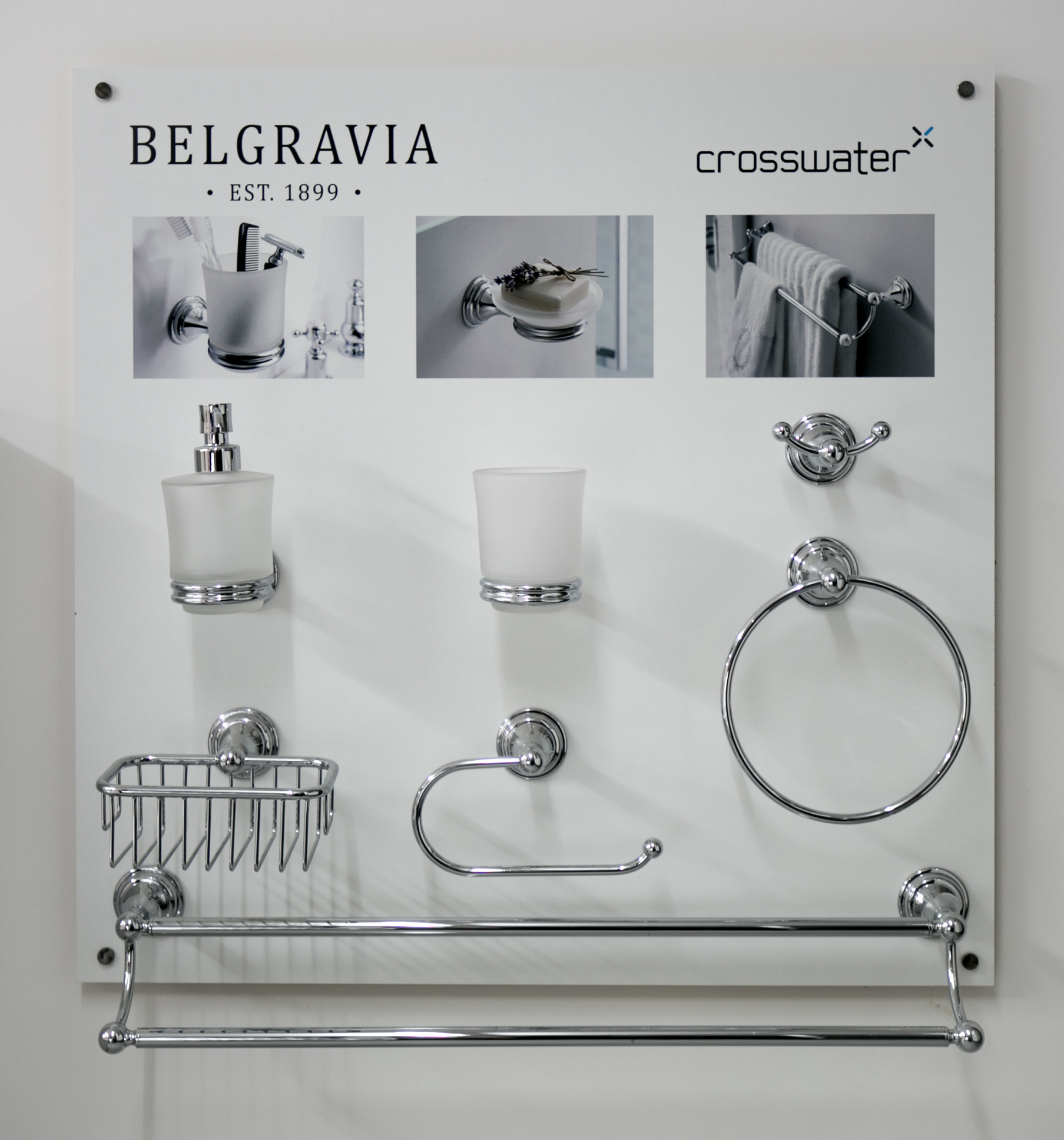 Crosswater Belgravia Accessory Set Chrome Crosswater Bathrooms