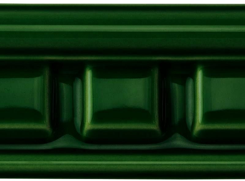 Edwardian Green Dentil Dado Gloss Ceramic - GEG9905 - 152x50 Original Style