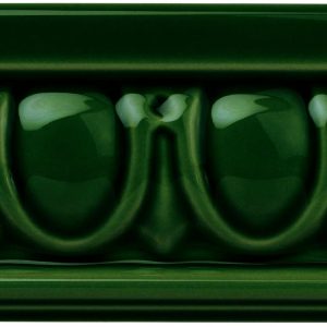 Edwardian Green Egg & Dart Dado Gloss Ceramic - GEG9906 - 152x65 Original Style