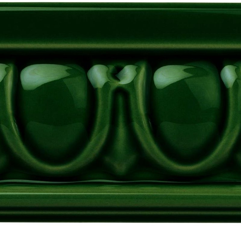 Edwardian Green Egg & Dart Dado Gloss Ceramic - GEG9906 - 152x65 Original Style