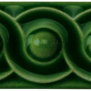 Edwardian Green Scroll Dado Gloss Ceramic - GEG9923 - 152x29 Original Style