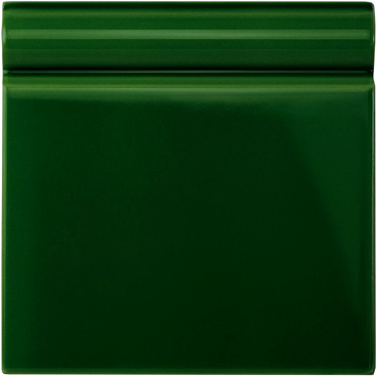 Edwardian Green Skirting Tile Gloss Ceramic - GEG9903 - 152x152mm Original Style