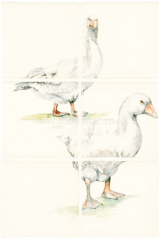 Winchester Cuthbert & Gertrude Decorated Tile 127x127 mm W.1707 Winchester Tiles