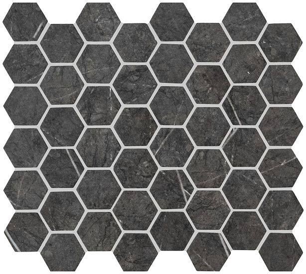 Burano Grey Hexagon Recycled Glass Gw Burhexmos Glass Mosaic Tile 280x325x5mm Original Style