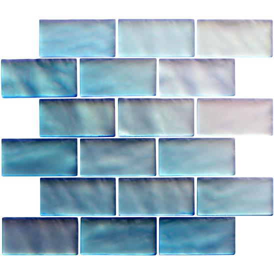 Blue Frost Mosaic Frosted Glass tile GW-RBLBBMOSF 315x305mm Glassworks Original Style