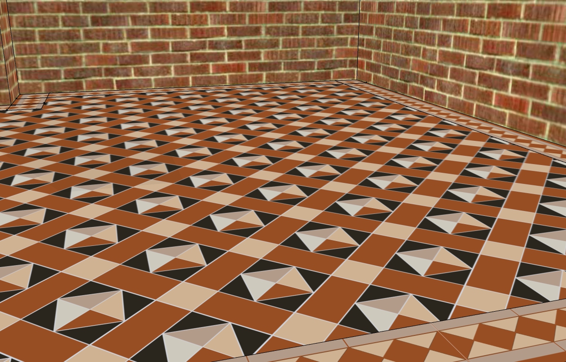 Highclere With Kingsley Victorian Floor Tile Design