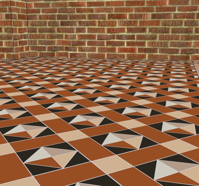 Highclere with Kingsley victorian floor tile design Original Style