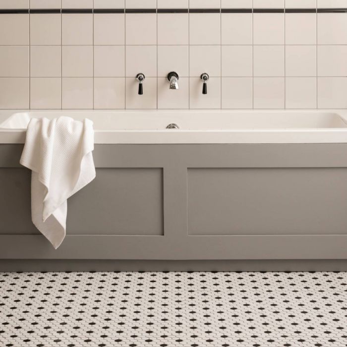 Honeycomb Black And White Mosaic