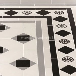 Huntingdon with Bronte victorian floor tile design