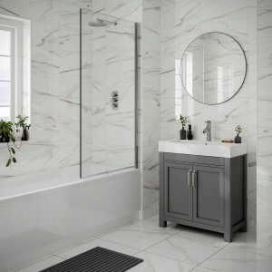 Lulworth White Gloss Ceramic tile Verona P11896 (P10903) 250x500mm
