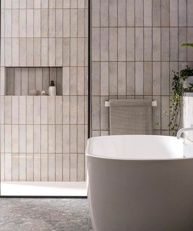 Oken White Brick Ceramic Tile IM-0026915 300x75x9mm Original Style