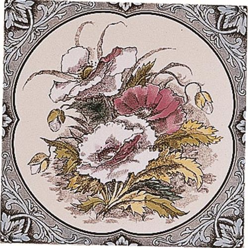 6010B Poppies 152x152mm | 6x6" decorative tile Original Style