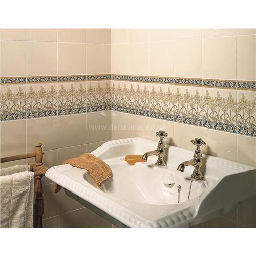 6054B Alphonse Mucha Orchid 152x152mm | 6x6" decorative tile Original Style