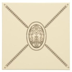 Original Style 7805B Cartouche with Egg 152 x 152mm | 6 x 6" decorative tile