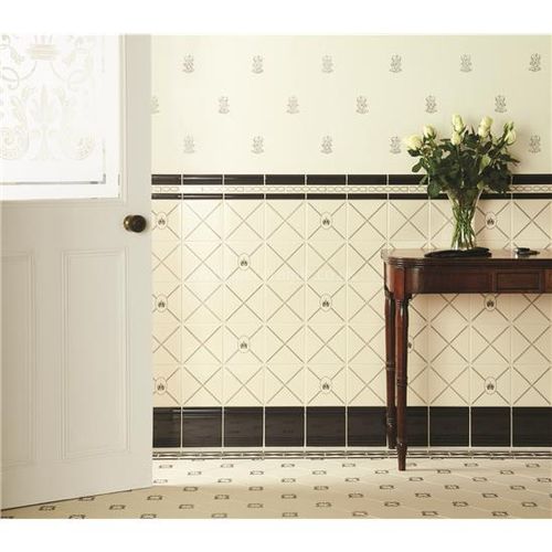 7807B Cartouche with Sovereign Crown 152x152mm | 6x6" decorative tile Original Style