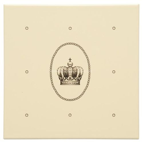 7813B Dot Cartouche with Sovereign Crown 152x152mm | 6x6" decorative tile Original Style