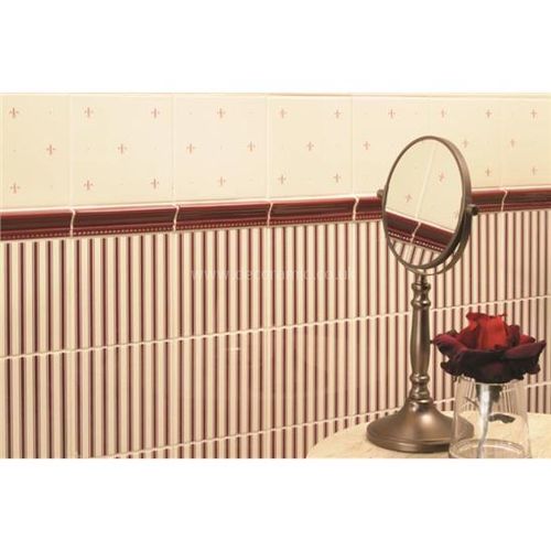 F9928 Burgundy 152x38mm | 6x1 1/2" decorative tile Original Style