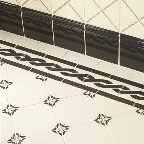 Charcoal Grey Skirting Tile 152x152mm GCH9903 Original Style