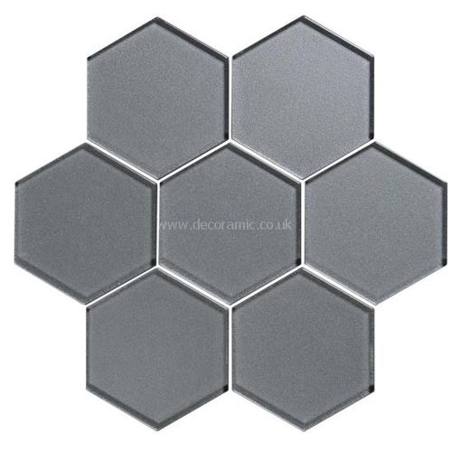 Erebos clear glass tile GW-ERBHEXMOS 289x280mm Glassworks Original Style