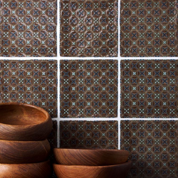 Winchester Residence Chateaux Ormeaux Decorated Tile 130x130 mm W.2814 Winchester Tiles