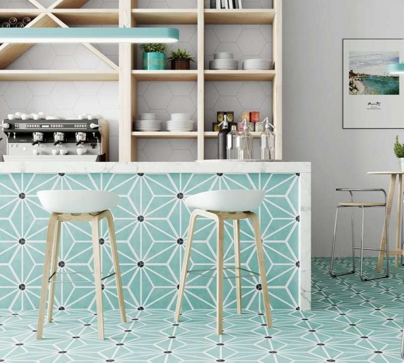 Osaka Aqua 285x330mm Matt Ceramica Impex