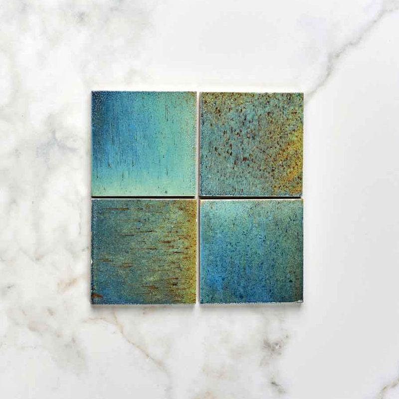 Pottery Porcelain Square Ocean Blue X4 Ca_Pietra