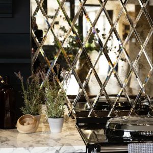 Rococo Glass Mirror Diamond Mercury Tile 12.5 x 25cm Ca’ Pietra