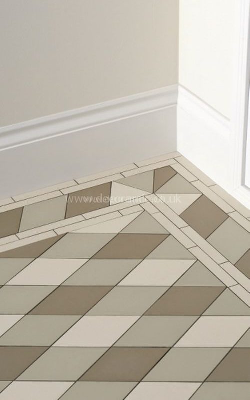 St Andrews 3 Colour with Burns victorian floor tile design Original Style