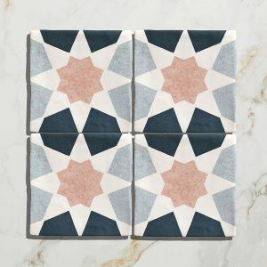 Studio Souk Pink Star Ceramic tile 13x13cm Ca’ Pietra