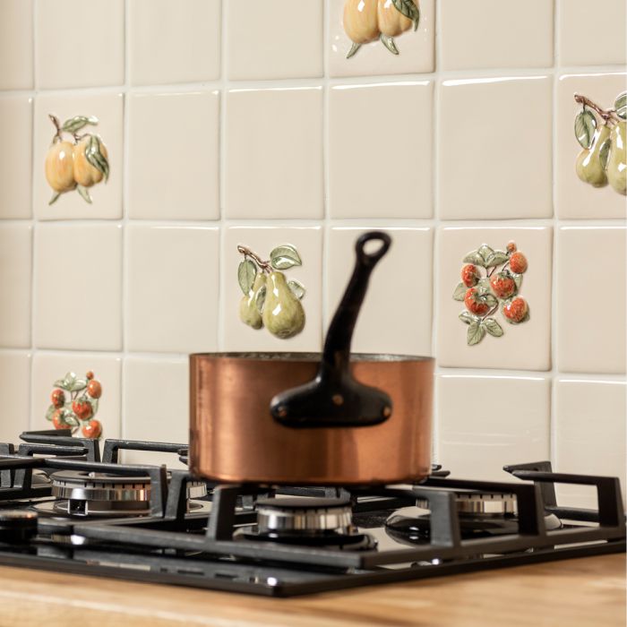 Winchester Summer Fruits Apricot Handpainted Tile IM-0029327 Winchester Tiles