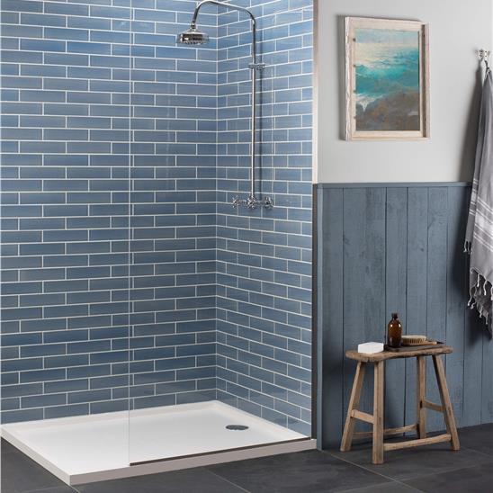 Stream Crackle Glazed Ceramic tile W.ELPST2406 240x60mm Elements Winchester Tiles