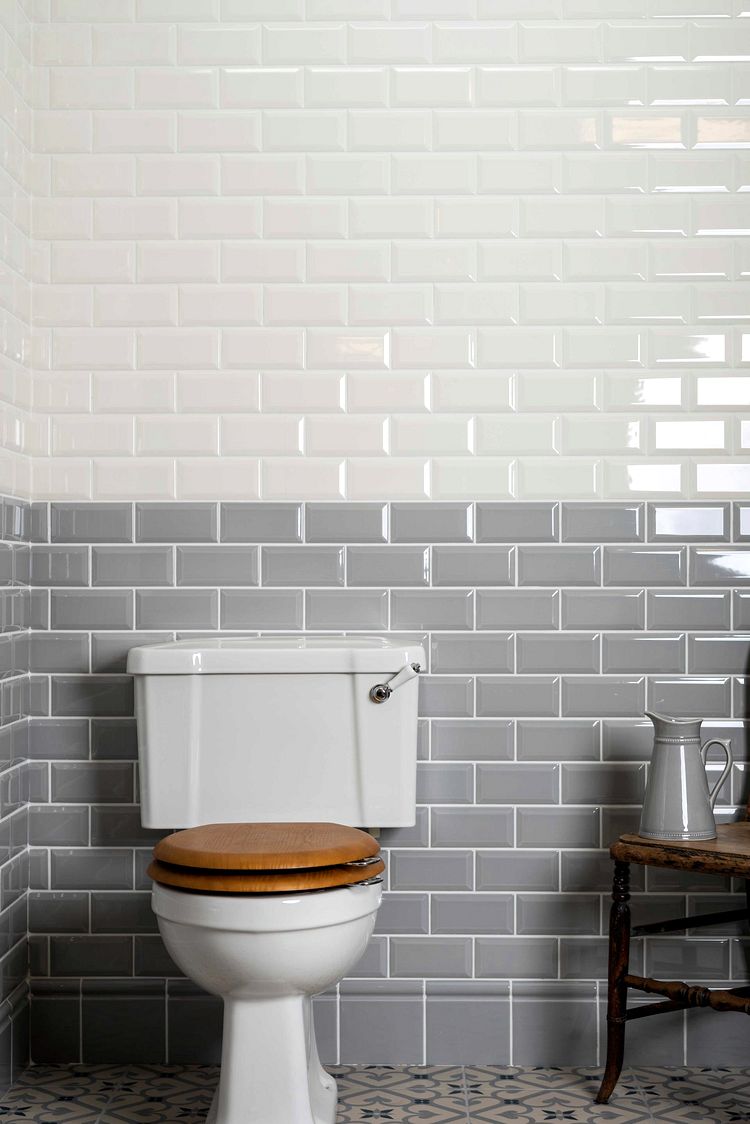 Westminster Grey Metro Bevelled Tile Gloss Ceramic - GWE9004 - 150x75 Original Style