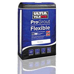 Vintage White ProGrout 10kg UltraTileFix flexible grout for walls and floors