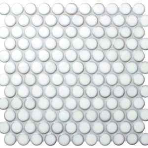 Yoga Penny Porcelain White Gloss Porcelain Tile 33x31 Ca’ Pietra